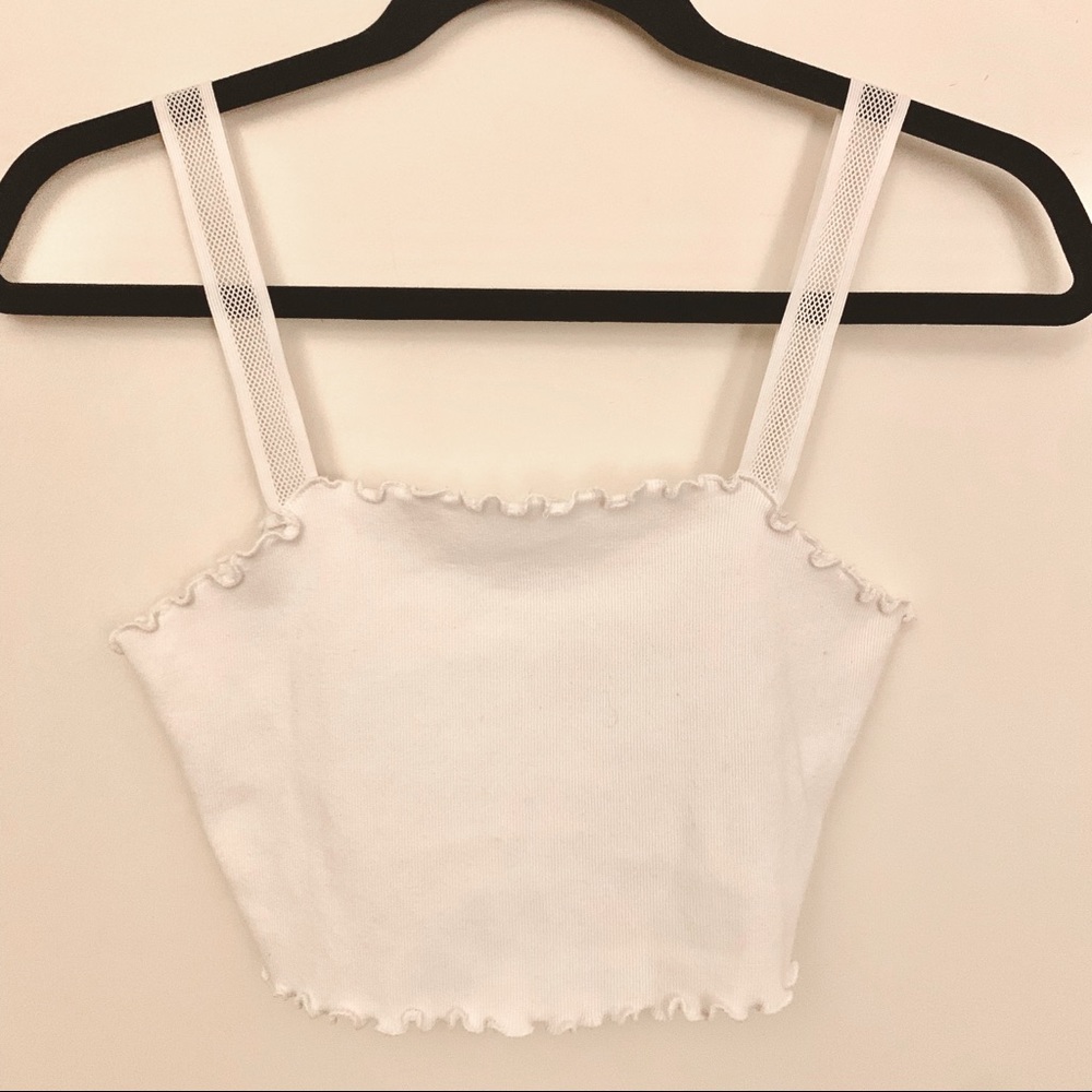 URBAN OUTFITTERS Mesh Strap Cropped Tank Top - Picture 4 of 5
